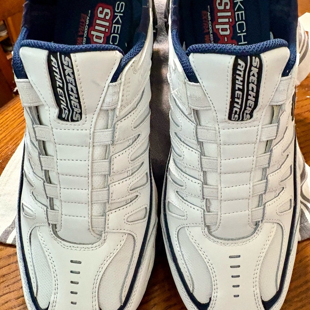 Skechers White Athletic Shoes with Chunky Support